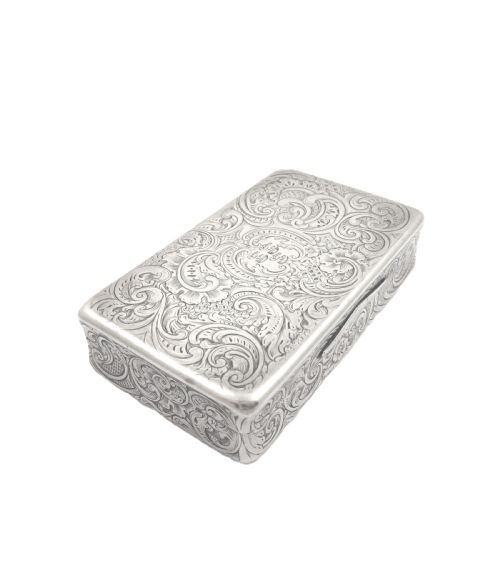 ANTIQUE GEORGIAN STERLING SILVER 'BIRDS' SNUFF BOX 1835 - ADDITIONAL PHOTO 2