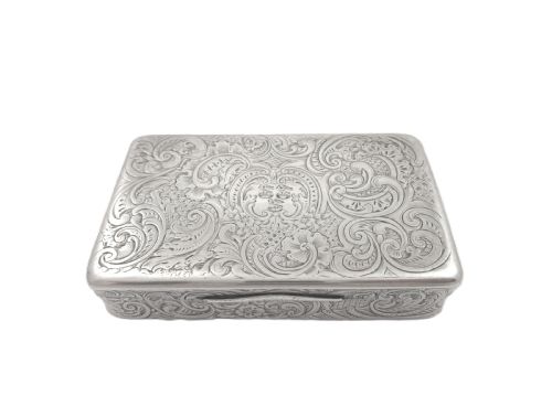 ANTIQUE GEORGIAN STERLING SILVER 'BIRDS' SNUFF BOX 1835 - ADDITIONAL PHOTO 4