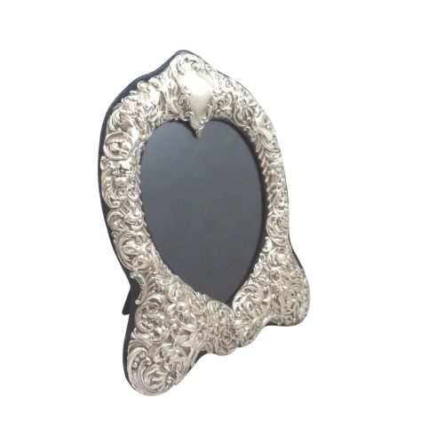 Antique Victorian Sterling Silver 'Heart' Photo Frame 1898