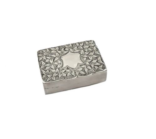 Antique Victorian Sterling Silver Pill Box 1900