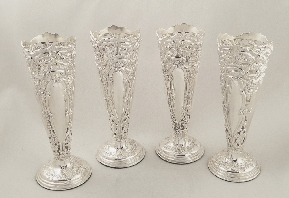 Set 4 Antique Victorian Sterling Silver 6