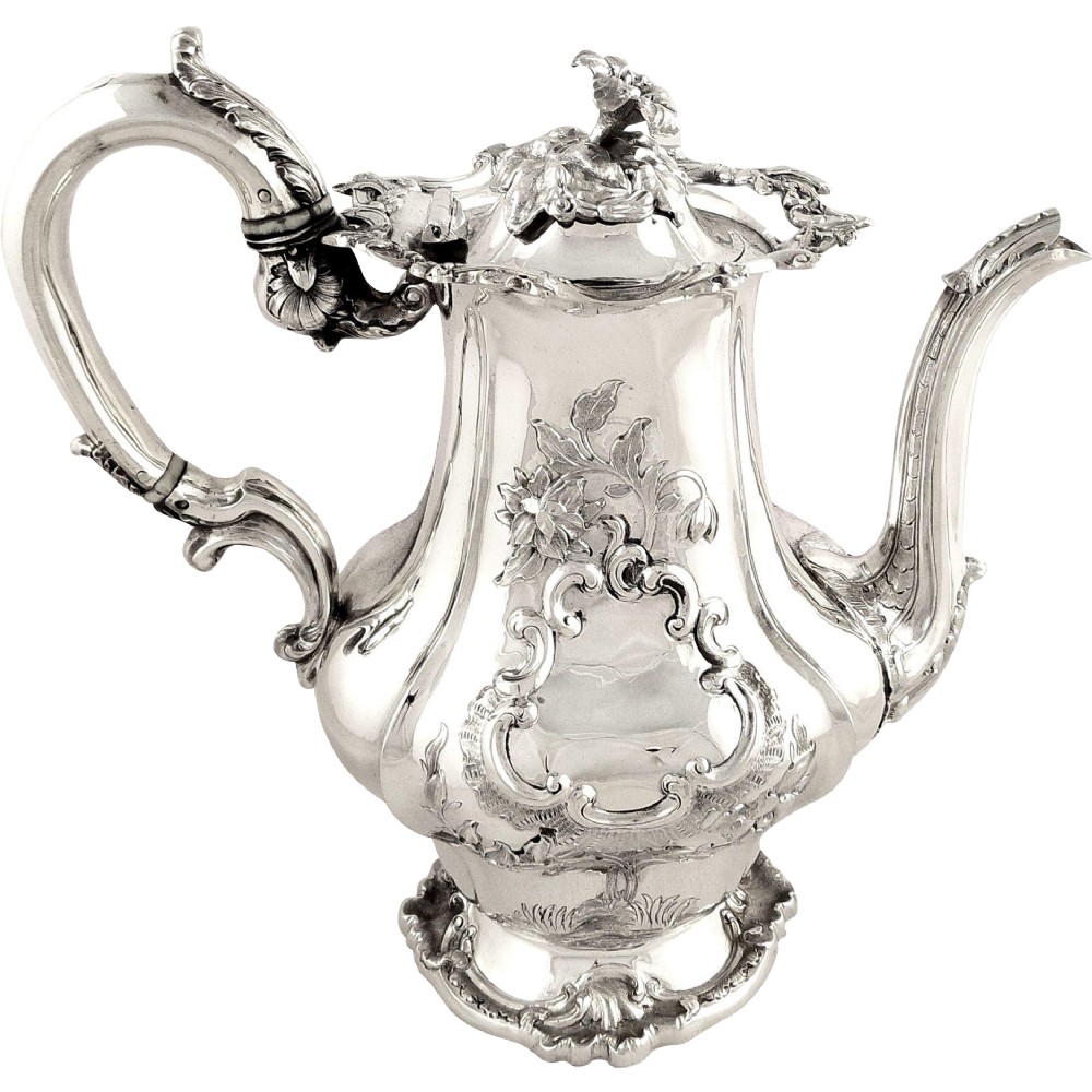 Antique Scottish Silver Coffee Pot - Edinburgh 1835 - 981 grams