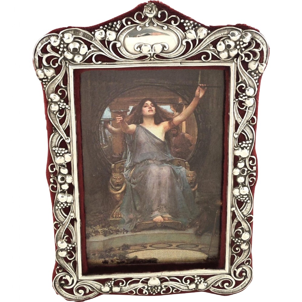Antique Art Nouveau Sterling Silver Photo Frame - 1901