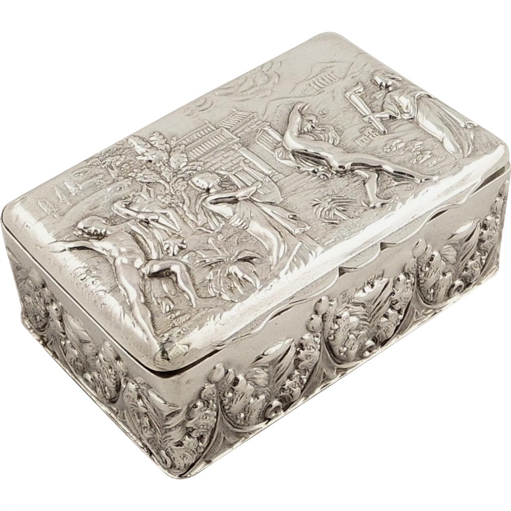 Antique Edwardian Sterling Silver Trinket Box - Chester 1903
