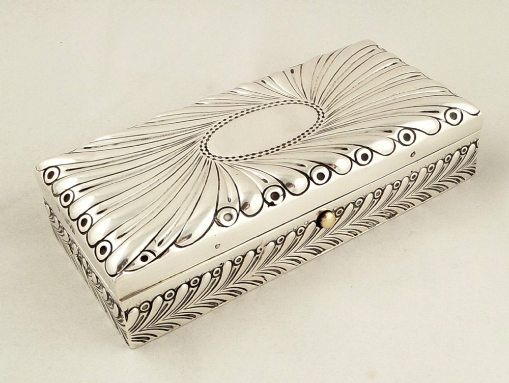 Antique Victorian Sterling Silver Desk Top Tidy/Box 1897