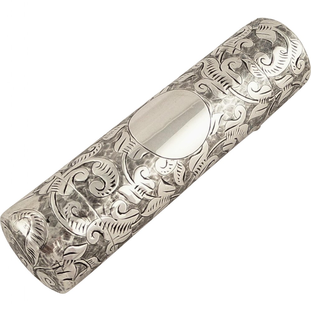 Antique Victorian Sterling Silver Double End Perfume / Scent Bottle 1889