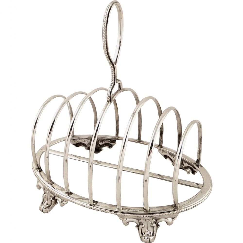 Antique Victorian Sterling Silver Toast Rack 1859