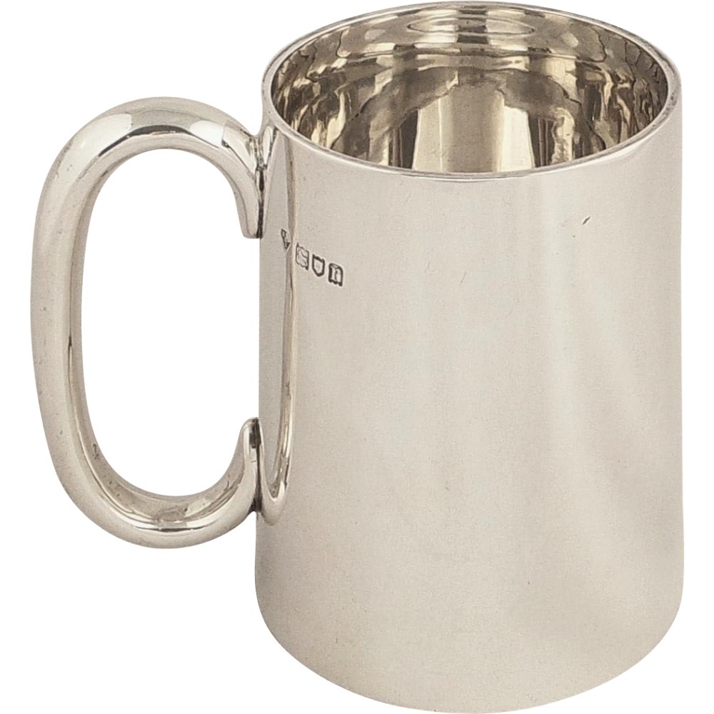Antique Sterling Silver Pint Mug / Tankard 1912