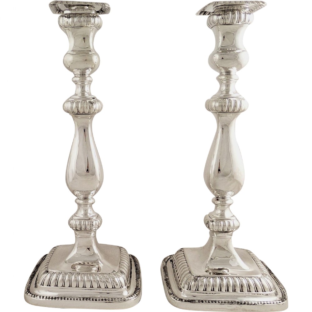 Superb Pr Antique Georgian Sterling Silver 12