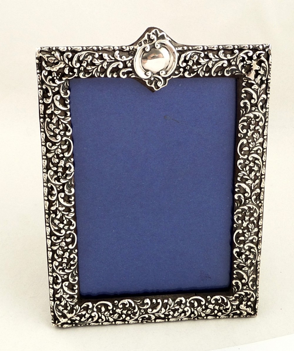 Antique Victorian Sterling Silver Photo Frame 1897