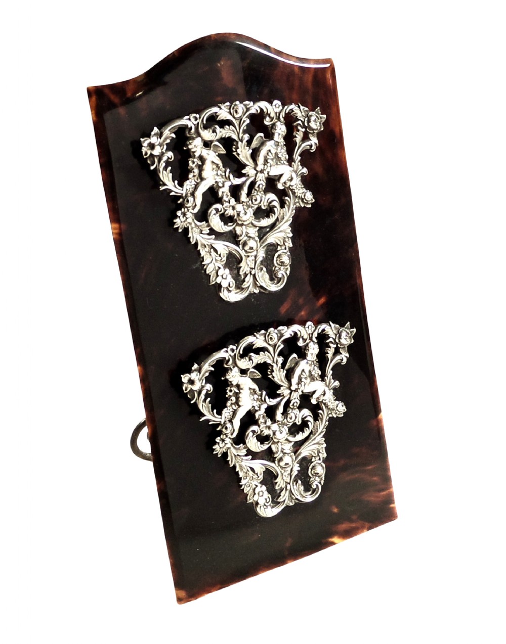 Unusual Antique Victorian Sterling Silver & Tortoiseshell Letter Rack 1896