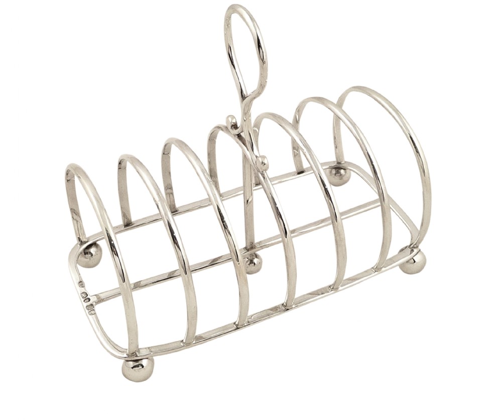 Antique Victorian Sterling Silver Toast Rack 1865