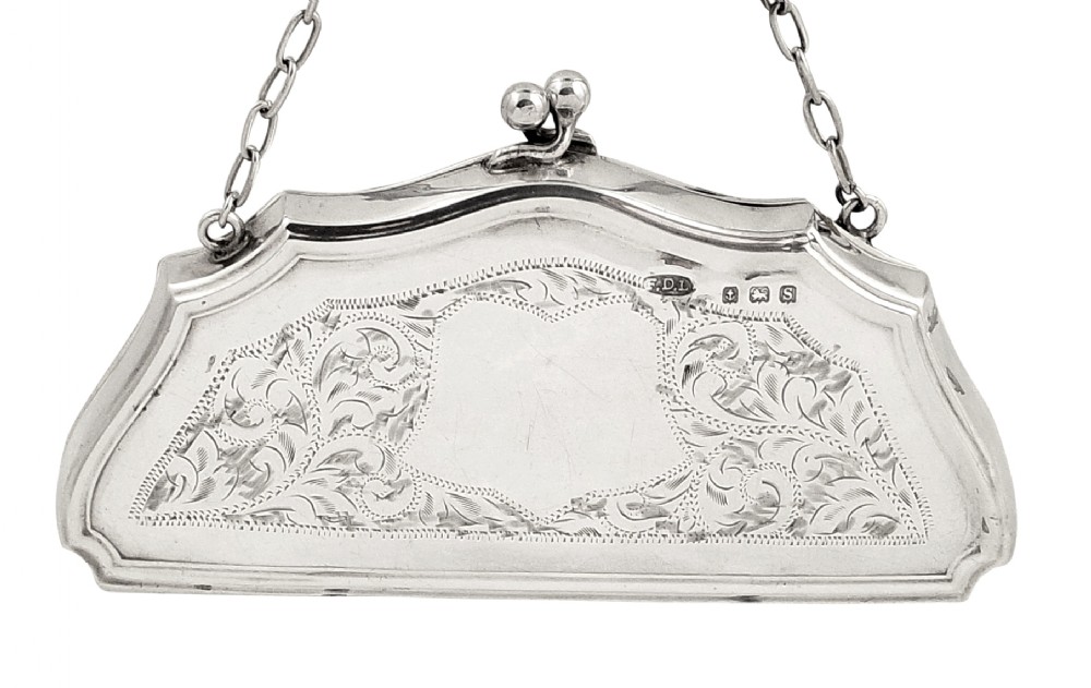Antique Sterling Silver Purse 1917