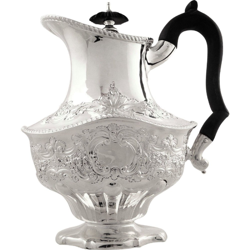 Antique Victorian Sterling Silver Water / Coffee Pot 1895