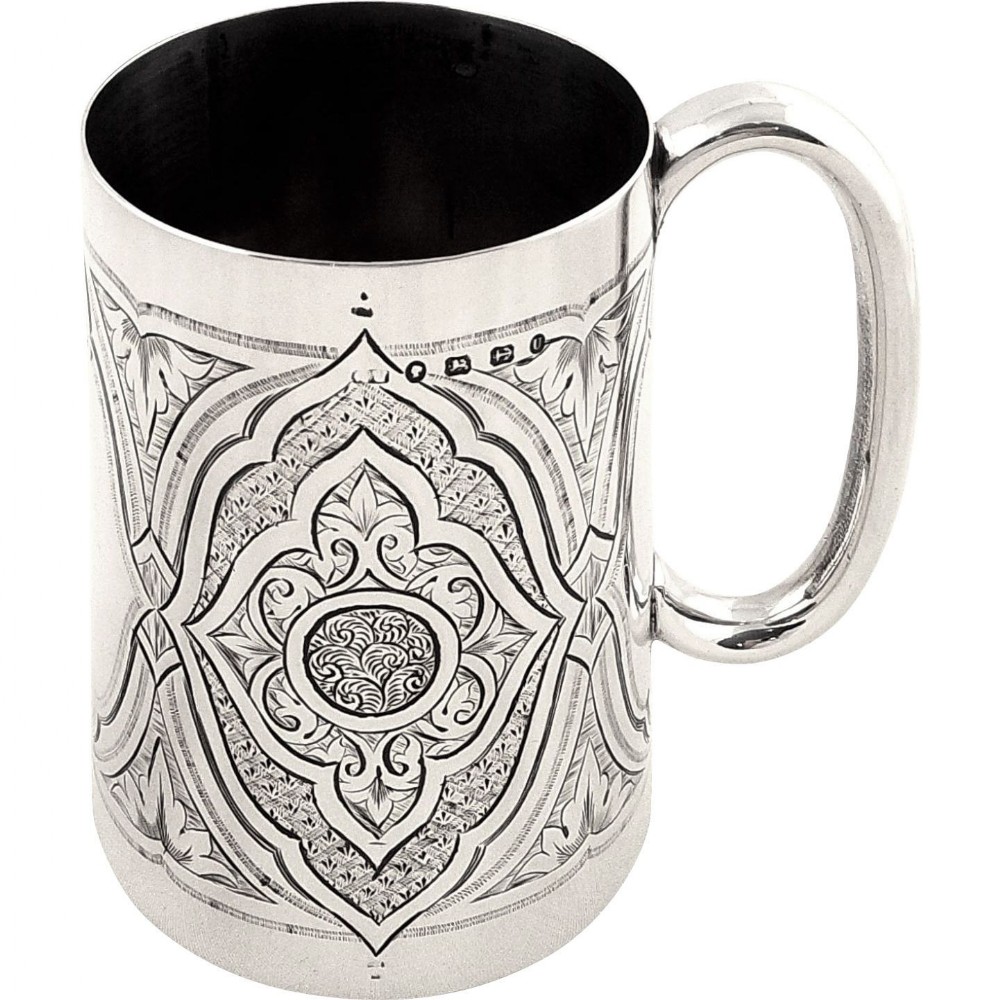 Antique Sterling Silver 3/4 Pint Mug/Tankard 1869
