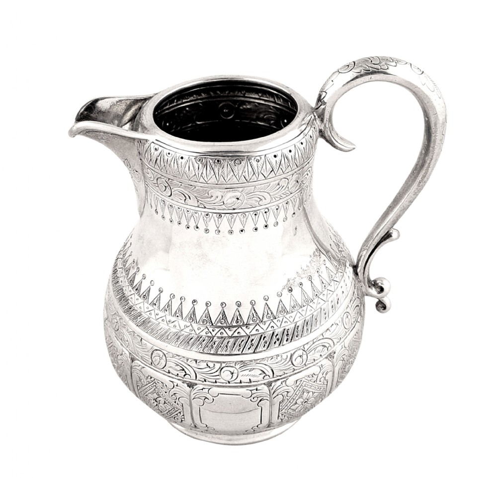 Antique Victorian Sterling Silver Jug 1873