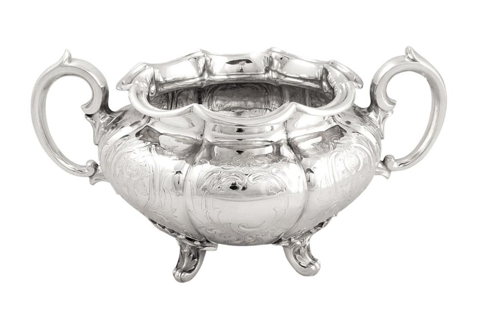 Antique Victorian Sterling Silver 2 Handle Bowl 1841