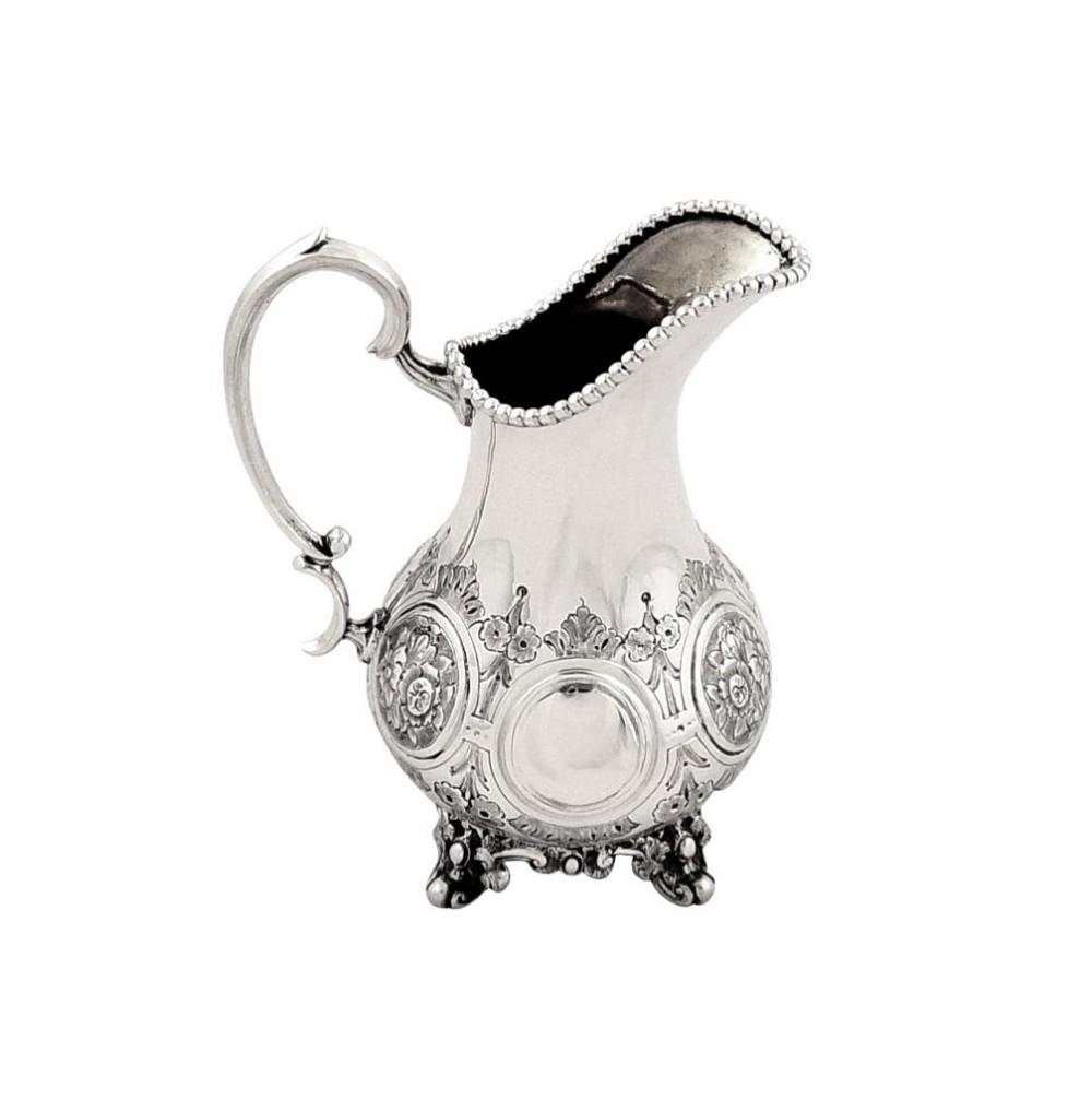 Antique Victorian Sterling Silver Jug 1875