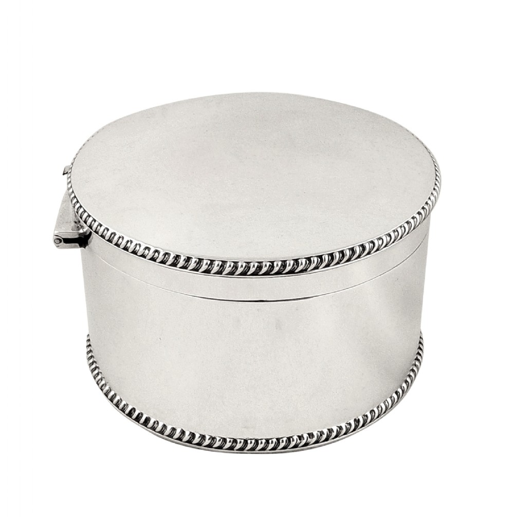 Antique Sterling Silver Biscuit Box/Caddy 1923 - Goldsmiths & Silversmiths