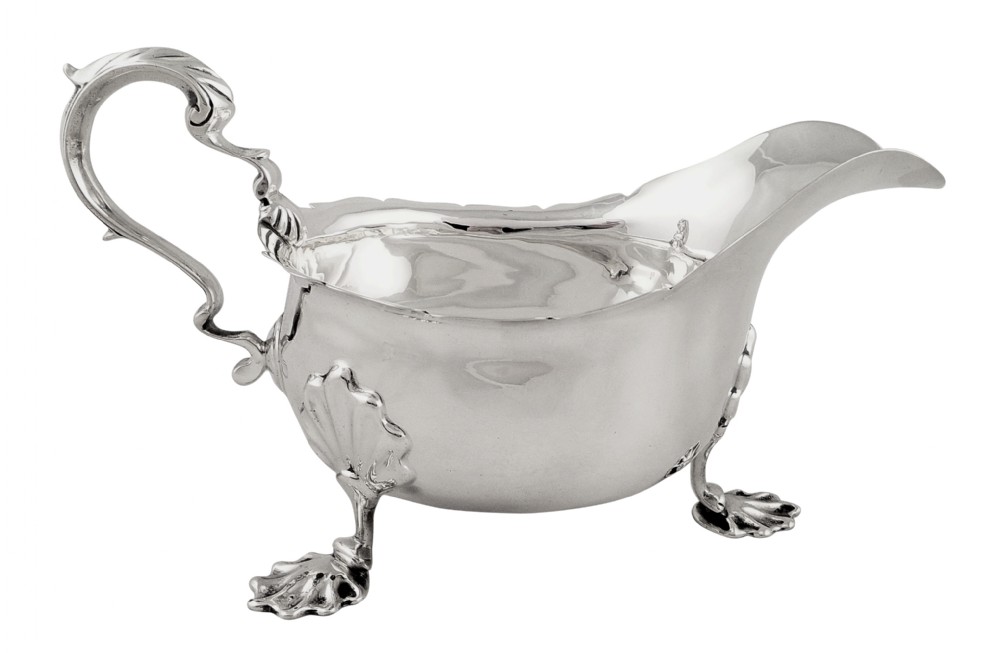 Antique Sterling Silver Gravy / Sauce Jug - 1913