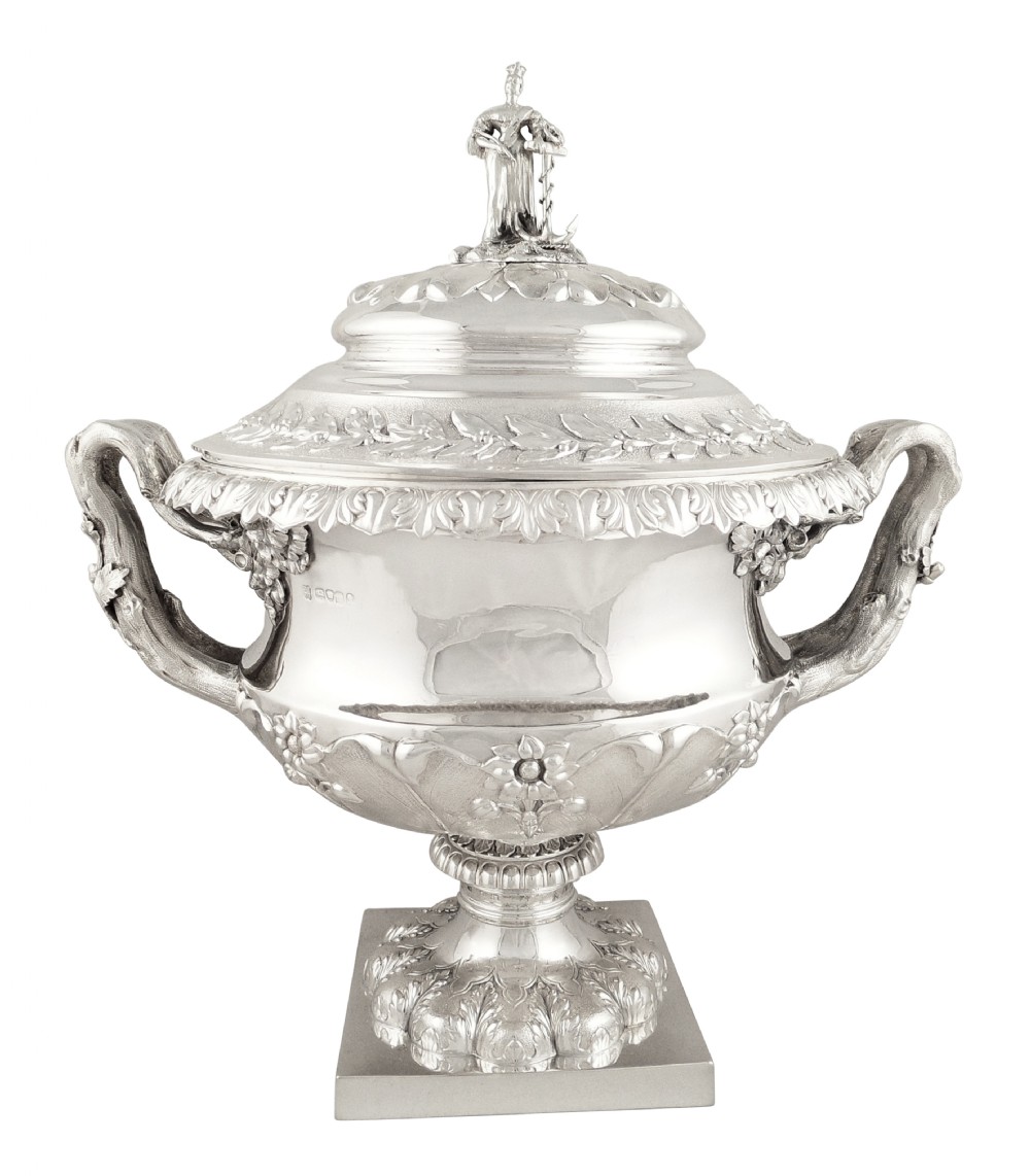 Antique George lV Sterling Silver Tureen & Cover 1827 - Queen & Anchor