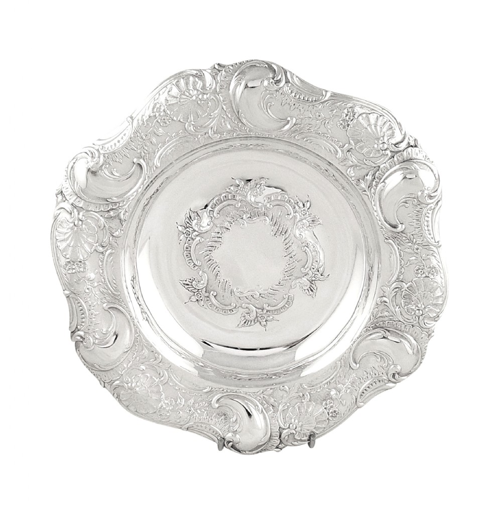 Heavy Antique Edwardian Sterling Silver Dish - Hancocks of London 1902