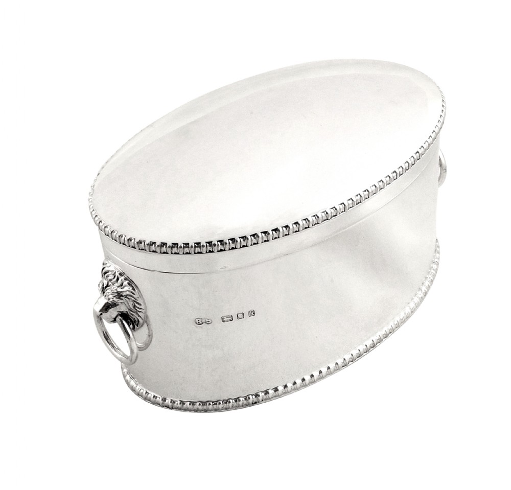Antique Sterling Silver Biscuit Box / Caddy 1923