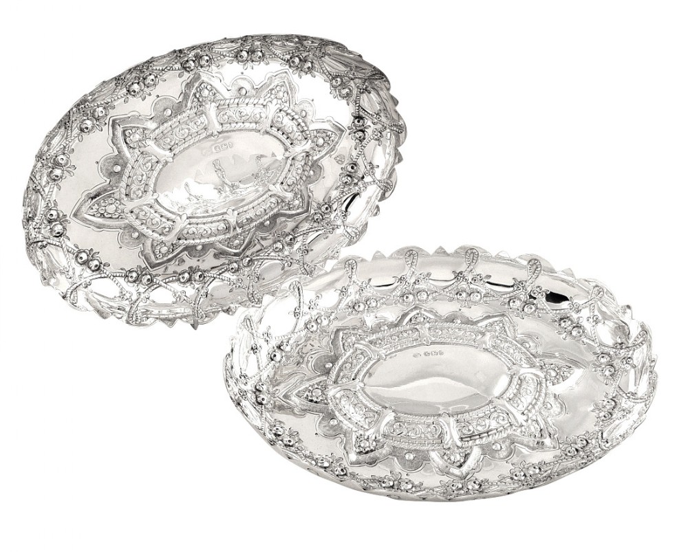 Pr Antique Victorian Sterling Silver 10