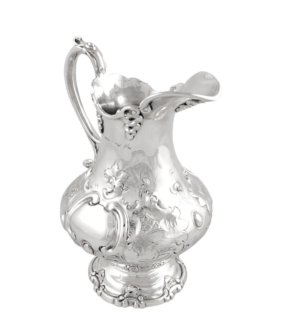 Antique Victorian Sterling Silver Jug 1856