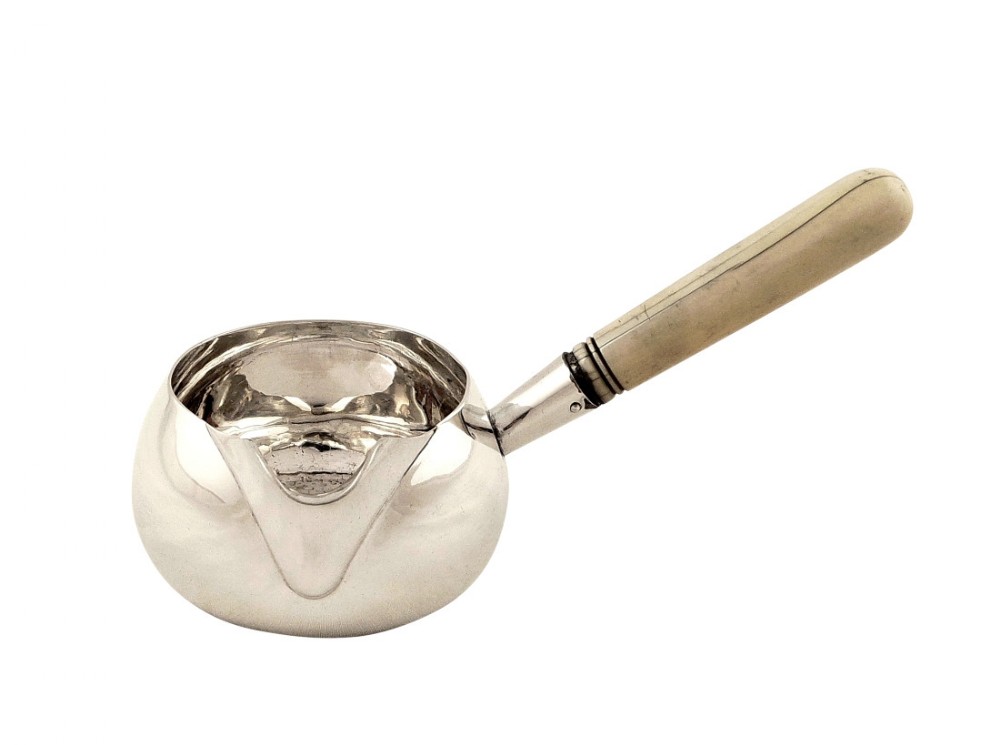Antique Victorian Sterling Silver Brandy Warmer Pan 1875