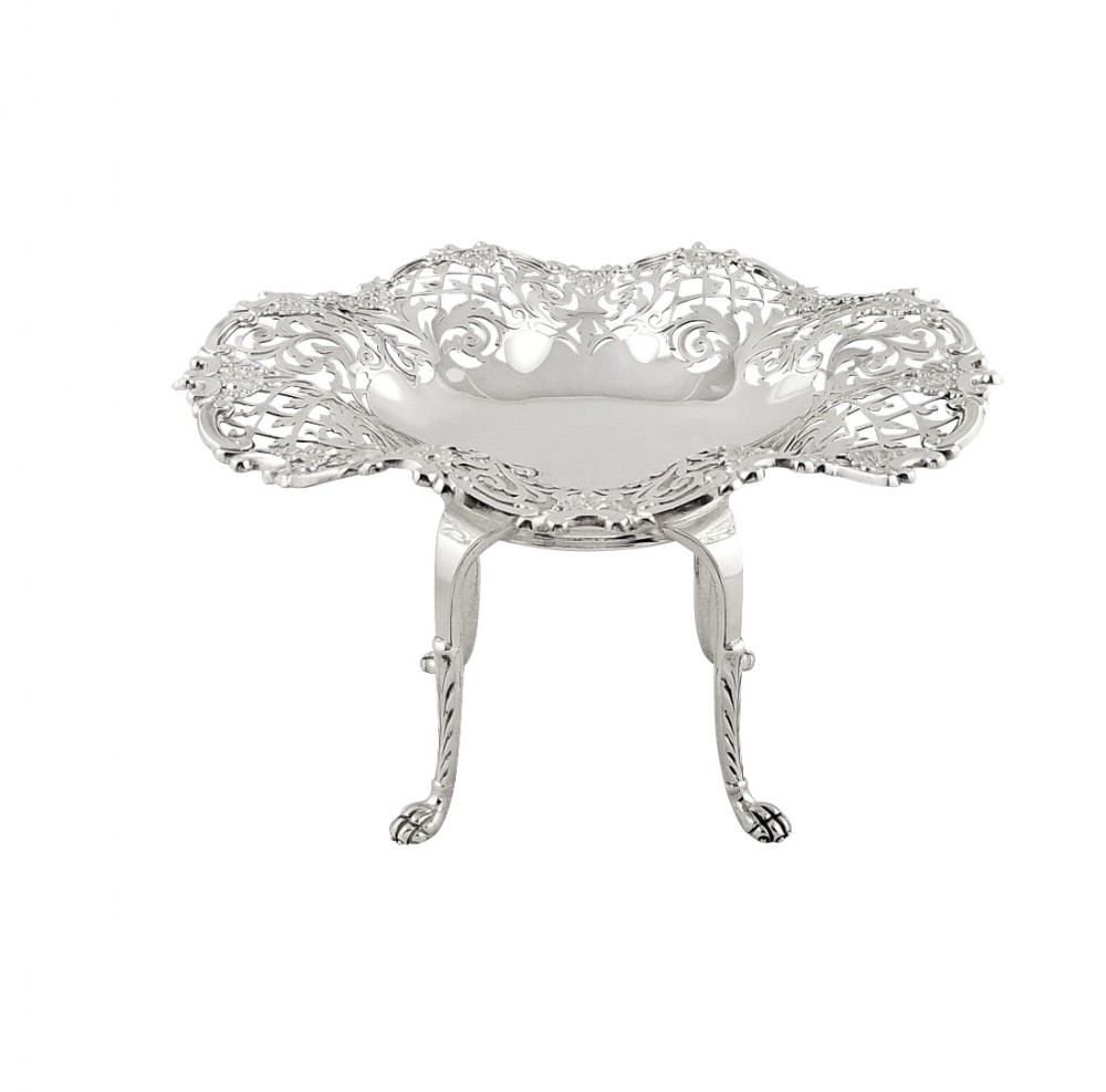 Antique Edwardian Sterling Silver Tazza /  Comport 1909