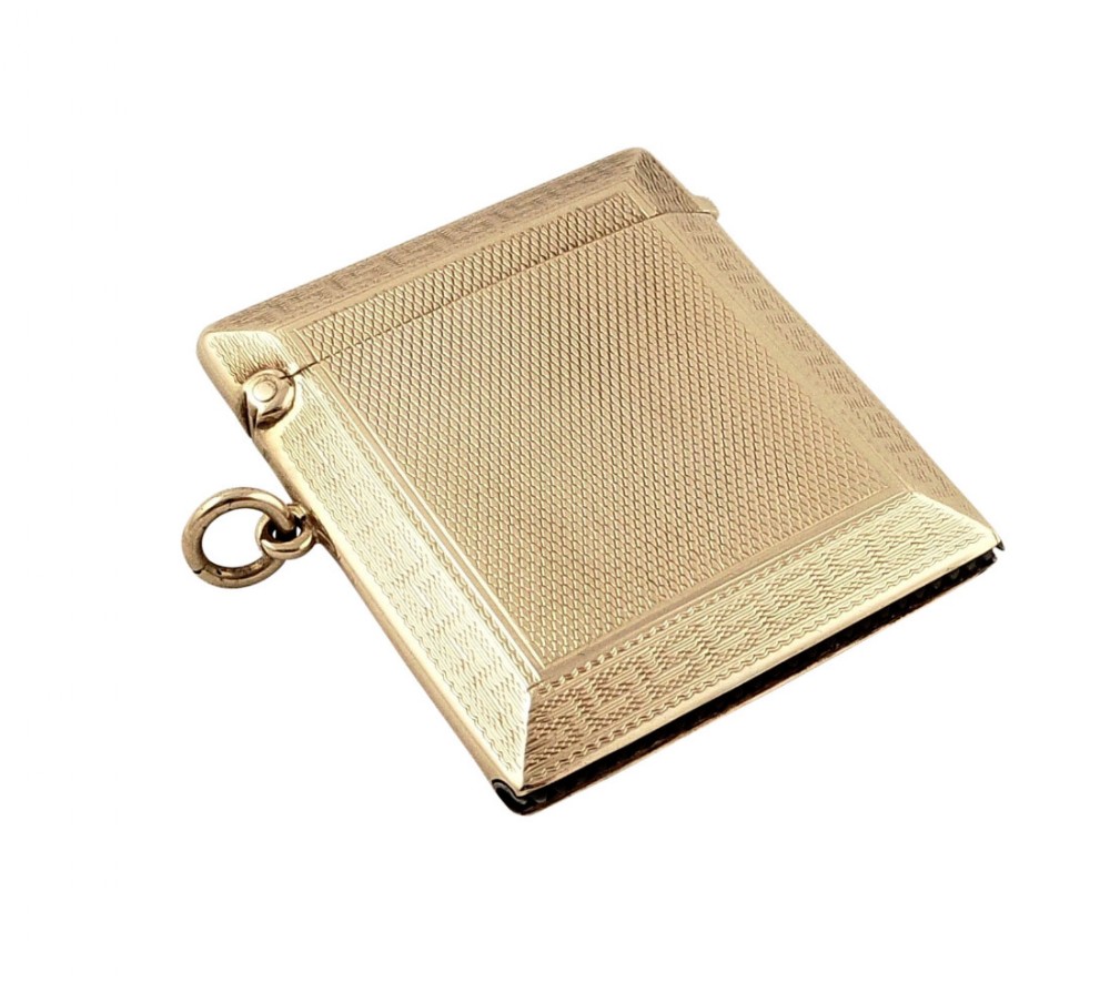 Antique 18ct Gold Vesta Case - Asprey 1911