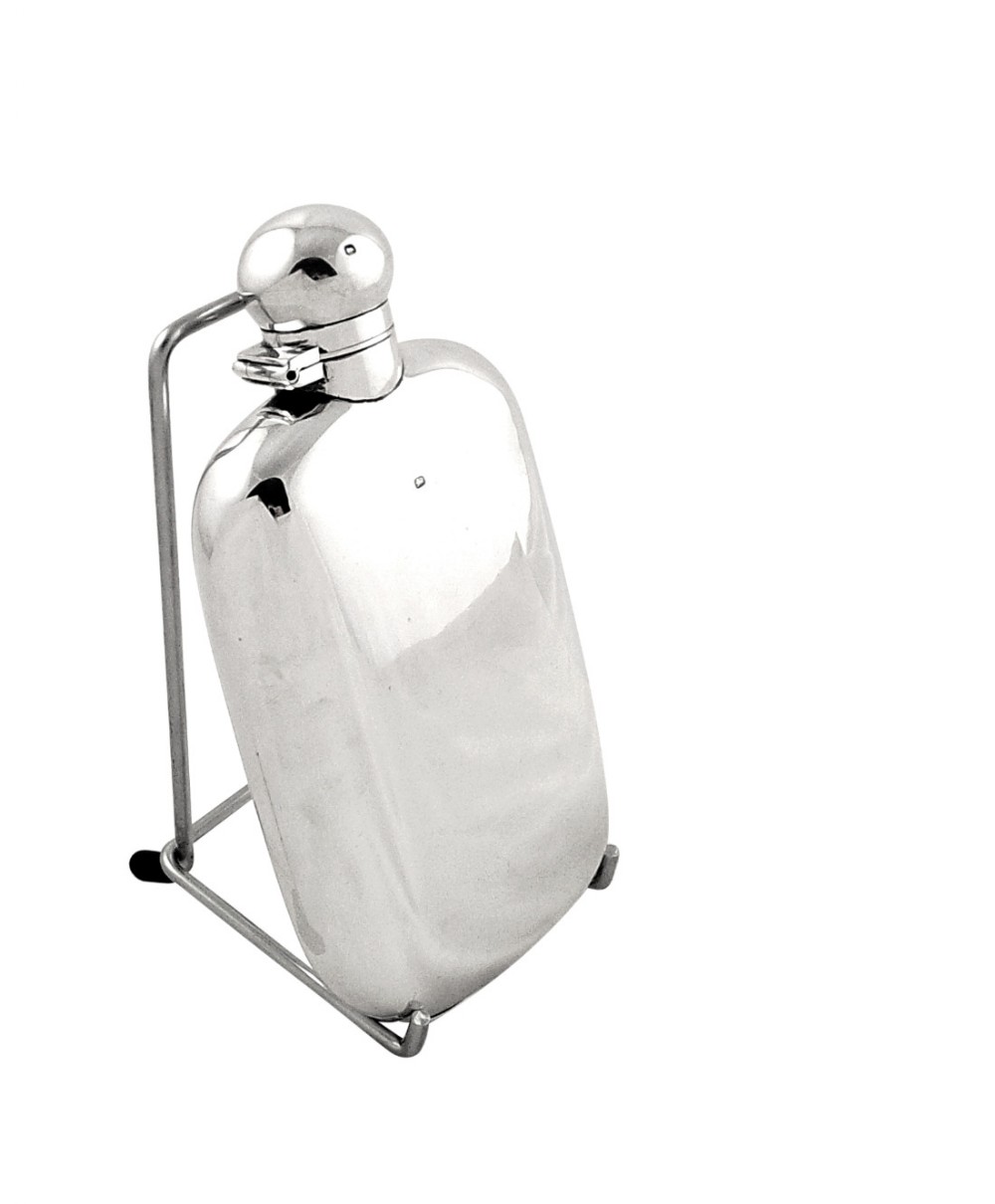 Antique Victorian Sterling Silver Hip Flask 1899