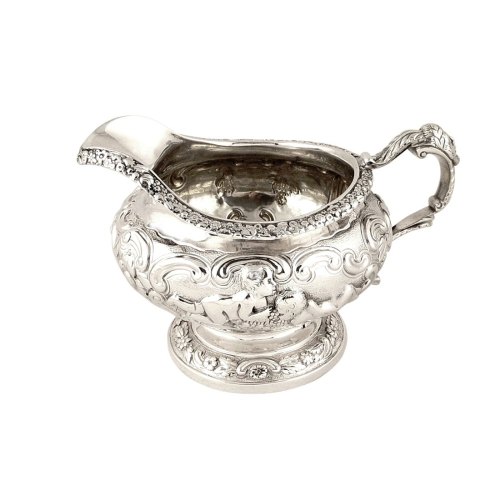 Antique Georgian Sterling Silver Jug with Cherubs 1816