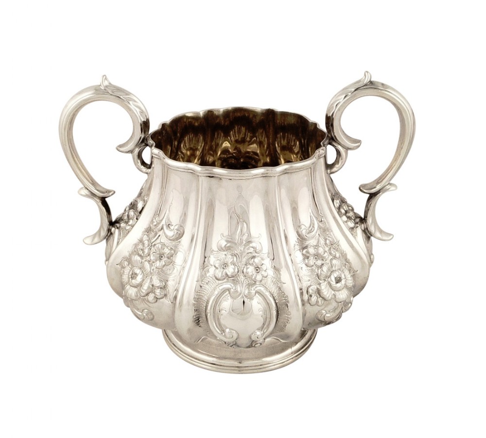 Antique Victorian Sterling Silver 2 Handle Bowl 1853
