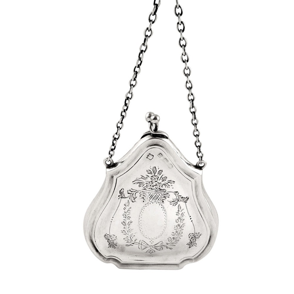 Antique Hallmarked Sterling Silver Purse 1915