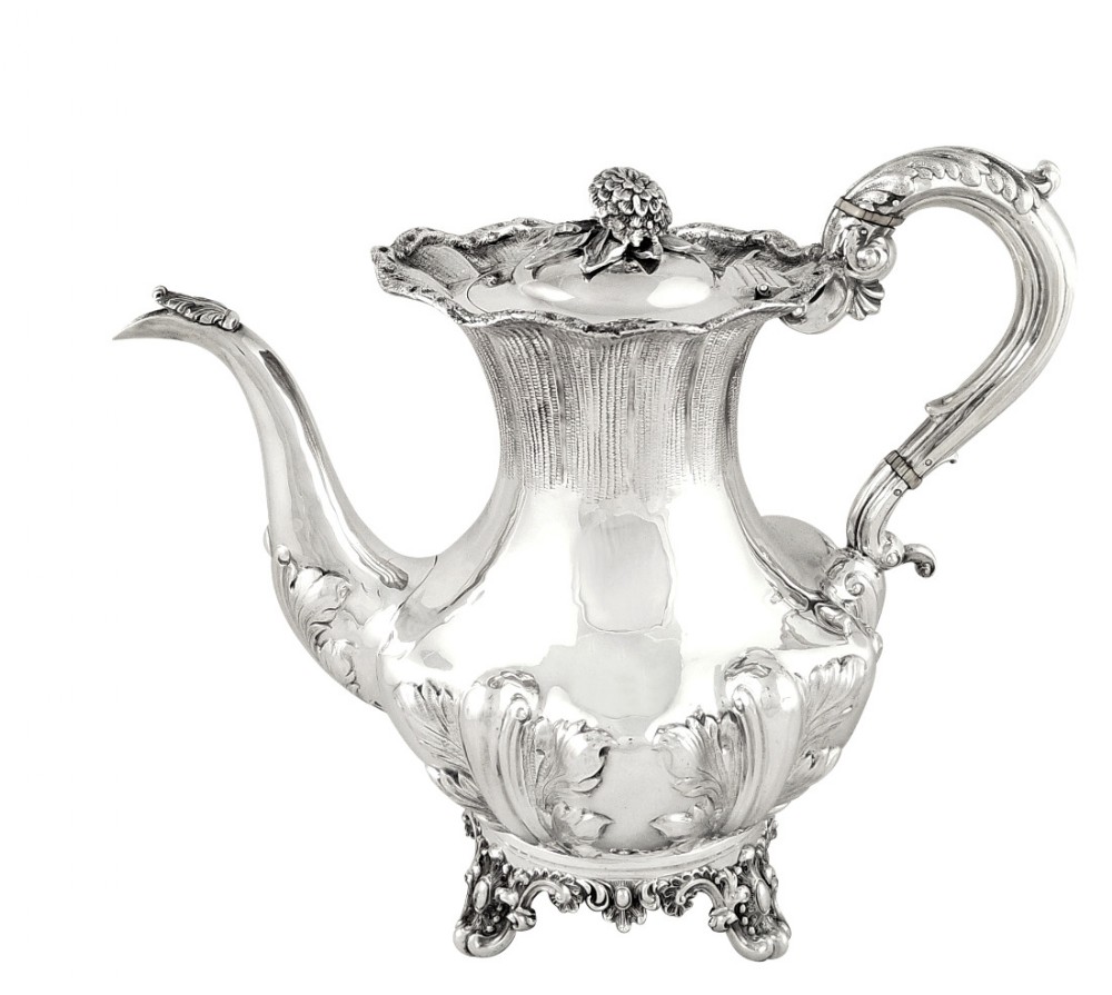 Antique William IV Sterling Silver Coffee Pot 1837