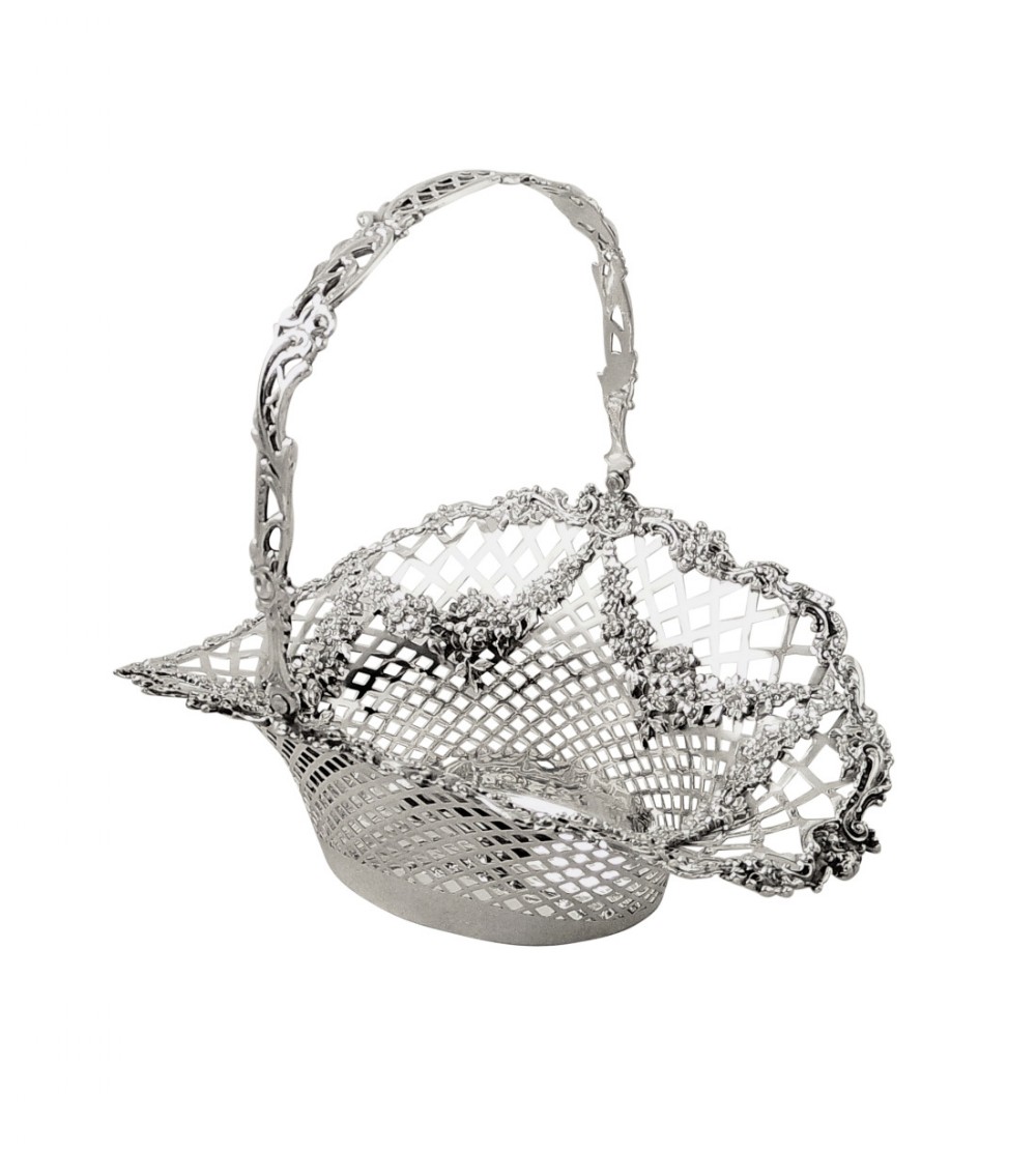 Antique Victorian Sterling Silver Basket - Bailey, Banks & Biddle c1890