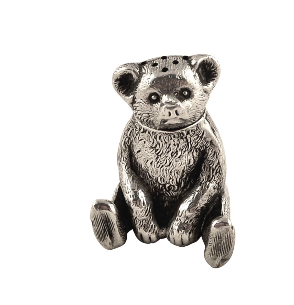 Antique Sterling Silver Novelty 'Bear' Pepper Pot 1909