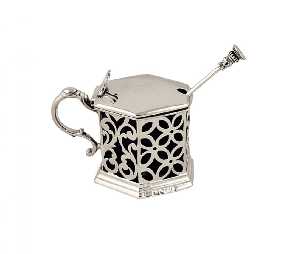 Antique Victorian Sterling Silver Mustard Pot 1842