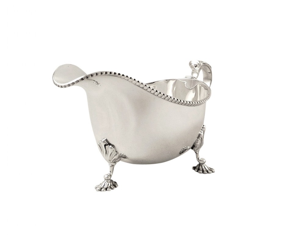 Antique Sterling Silver Gravy / Sauce Jug - Asprey 1941