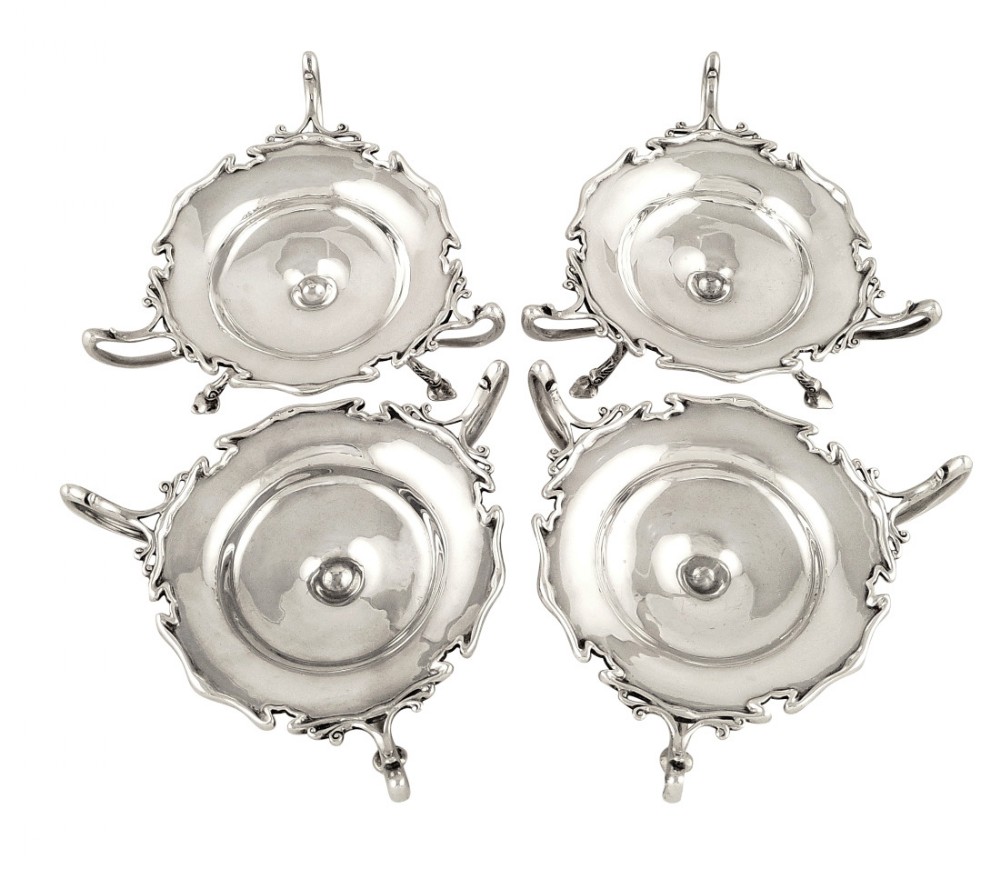Set of 4 Antique Edwardian Sterling Silver Dishes 1907