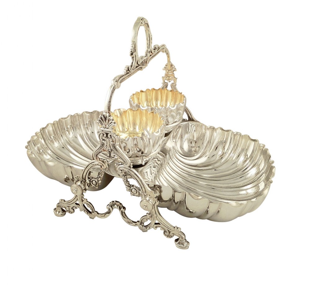 Antique Victorian Silver Plate Strawberry Set 1893