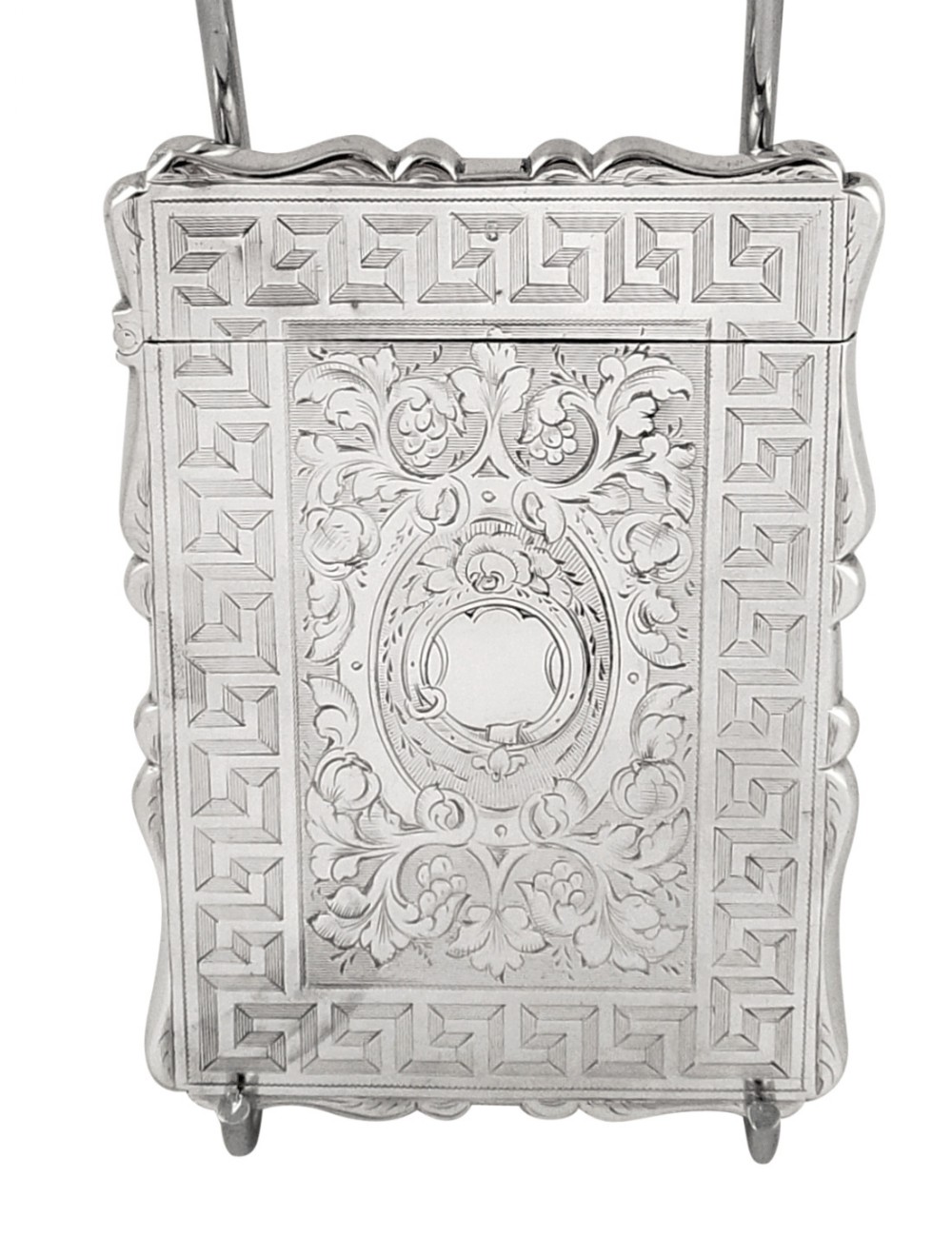 Antique Victorian Sterling Silver Card Case 1863