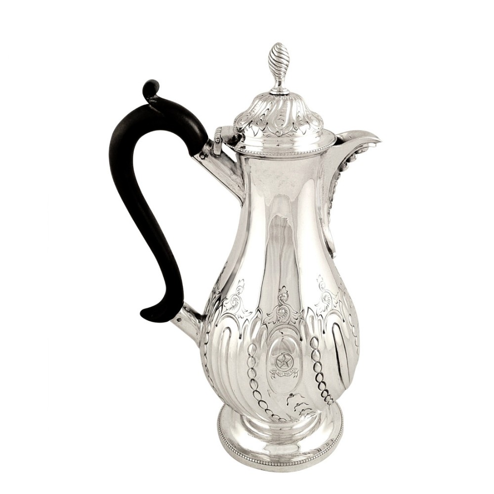 Antique Victorian Sterling Silver Water Pot 1881