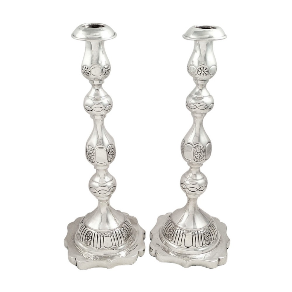 Pr Antique Sterling Silver 10 1/2