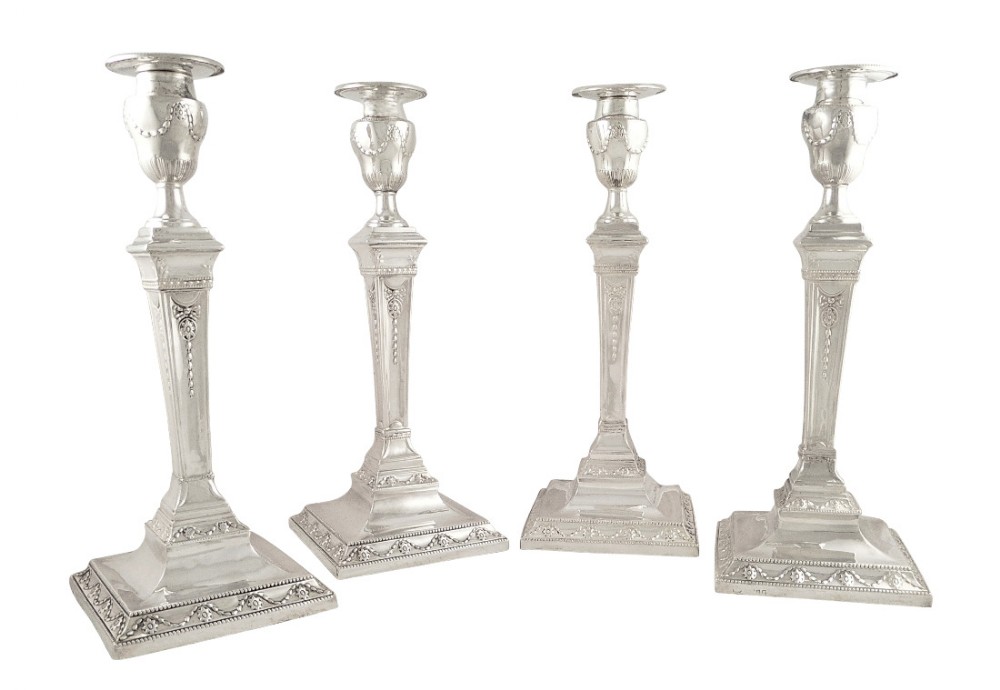 Set 4 Antique Victorian Sterling Silver 12