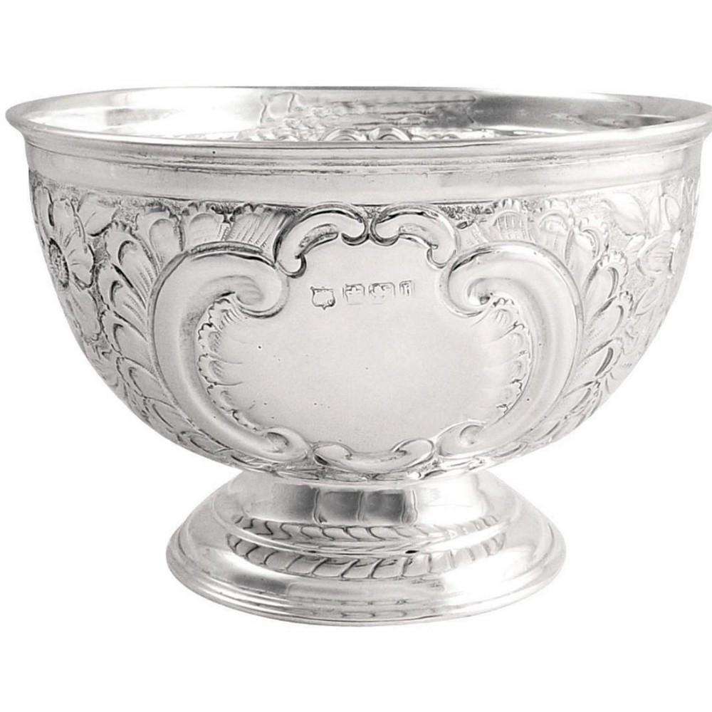 Antique Victorian Sterling Silver Bowl 1900