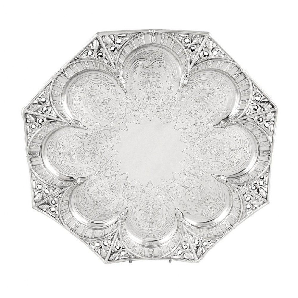 Unusual Antique Silver Plated 12