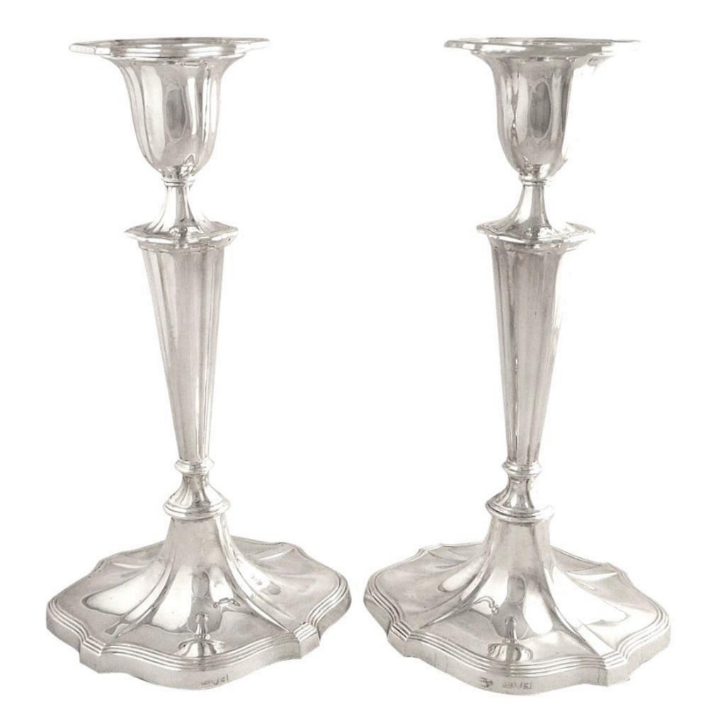 Pair of Antique Edwardian Sterling Silver 9 1/2